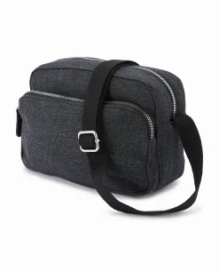 Sacoche En Toile Façon Denim - Noir