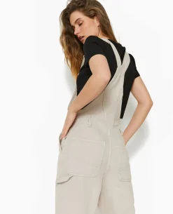 Salopette En Jean Souple - Beige