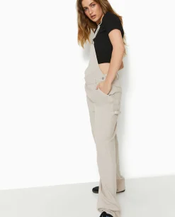 Salopette En Jean Souple - Beige