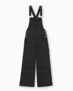 Salopette En Jean Wide - Noir