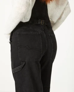 Salopette En Jean Wide - Noir