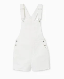 Salopette Short En Jean - Blanc