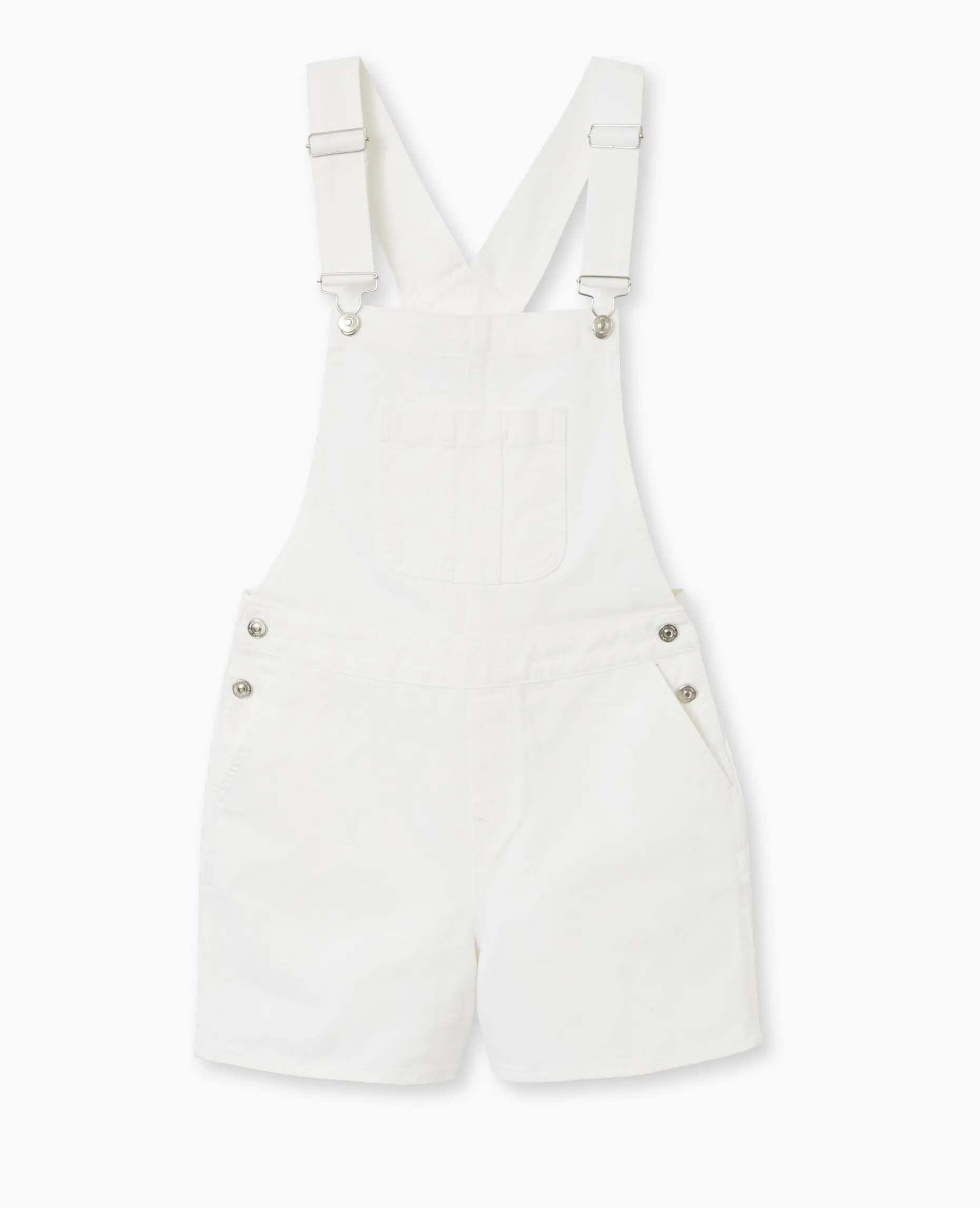 Salopette Short En Jean - Blanc