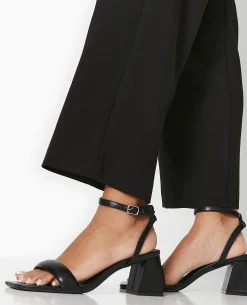 Sandales 1 Bride Avec Talons Trapè;zes - Noir