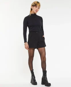 Short Avec Pinces - Noir
