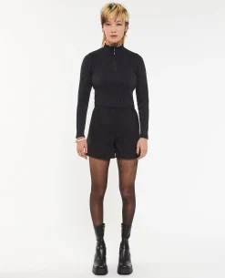 Short Avec Pinces - Noir