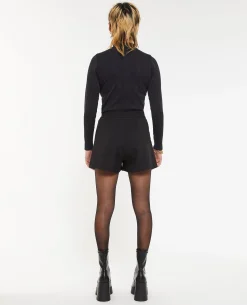 Short Avec Pinces - Noir
