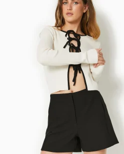 Short City Taille Haute - Noir