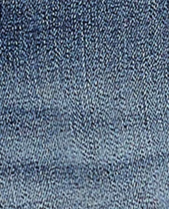 Short En Jean Stretch Avec Bas Coupés - Bleu