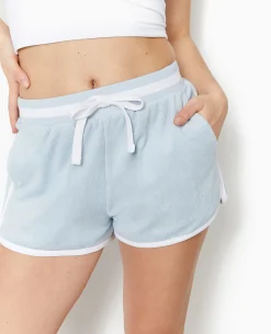 Short En Tissu éponge - Bleu