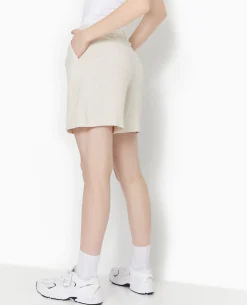 Short Taille Haute Avec Lin - Blanc