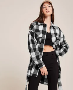Surchemise Avec Ceinture à Nouer - Noir