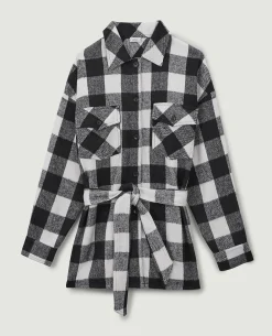 Surchemise Avec Ceinture à Nouer - Noir