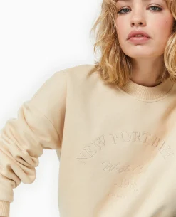 Sweat Avec Broderie - Beige