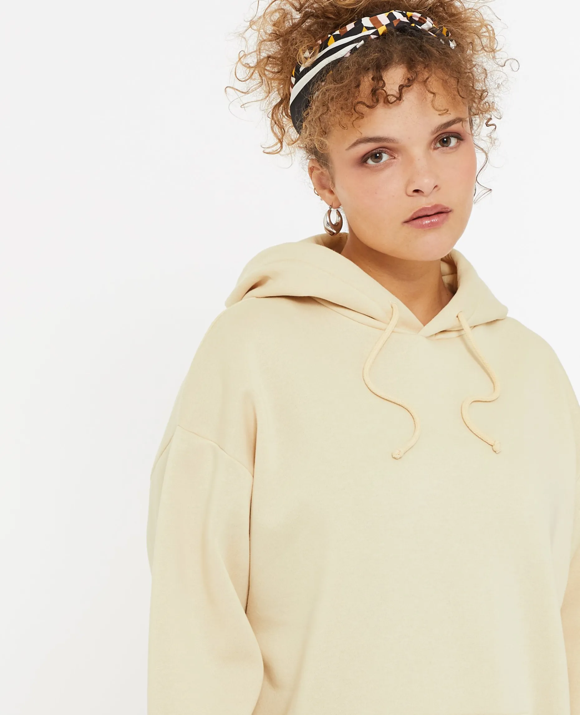 Sweat Capuche Oversize - Beige