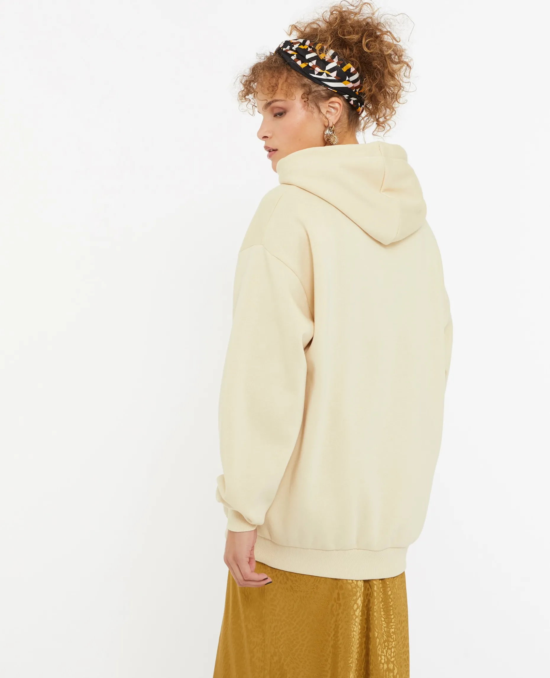 Sweat Capuche Oversize - Beige