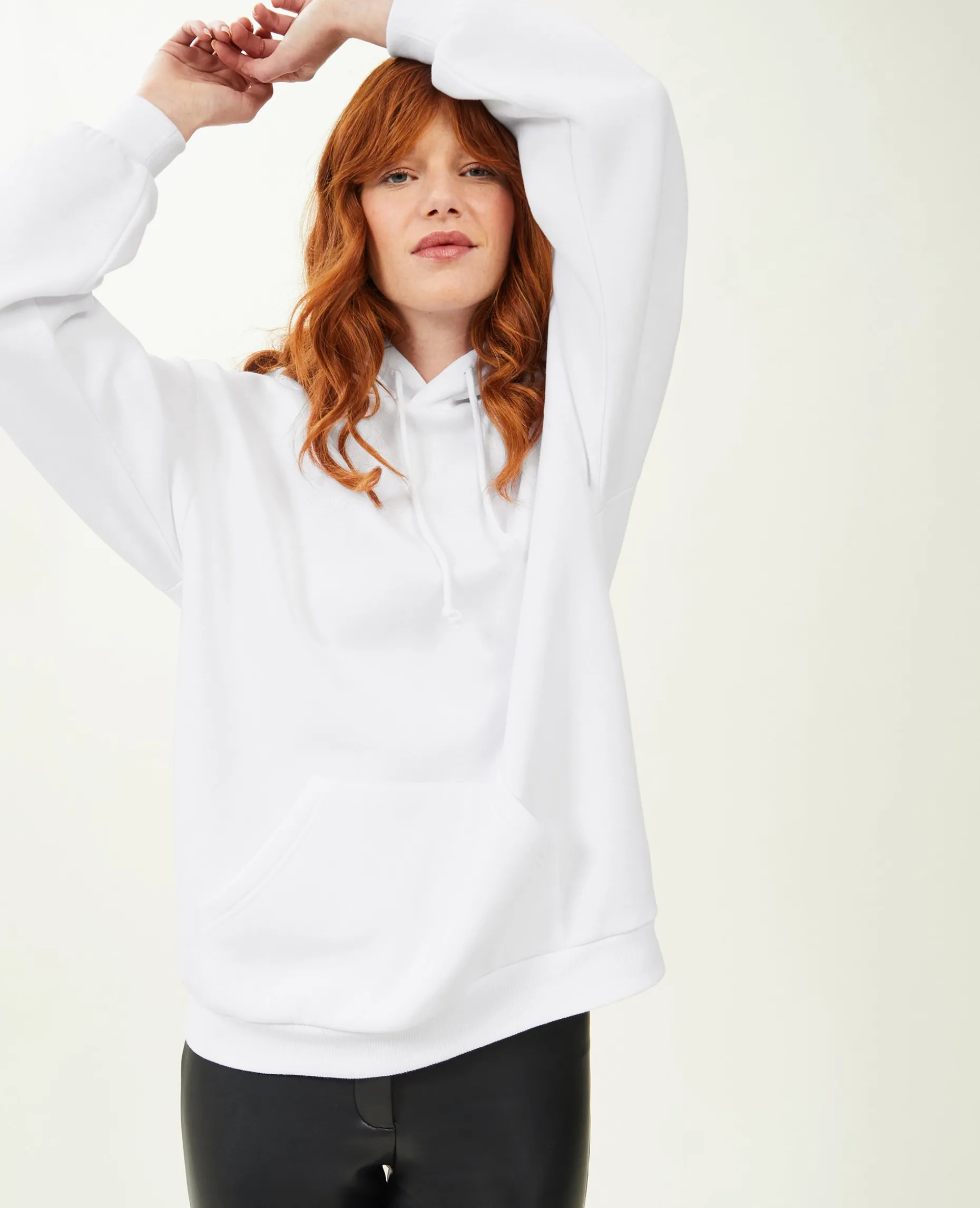 Sweat Capuche Oversize - Blanc