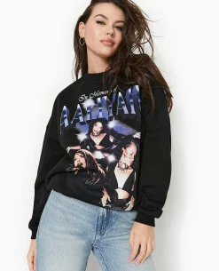 Sweat Col Rond AALIYAH - Noir