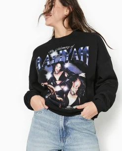 Sweat Col Rond AALIYAH - Noir
