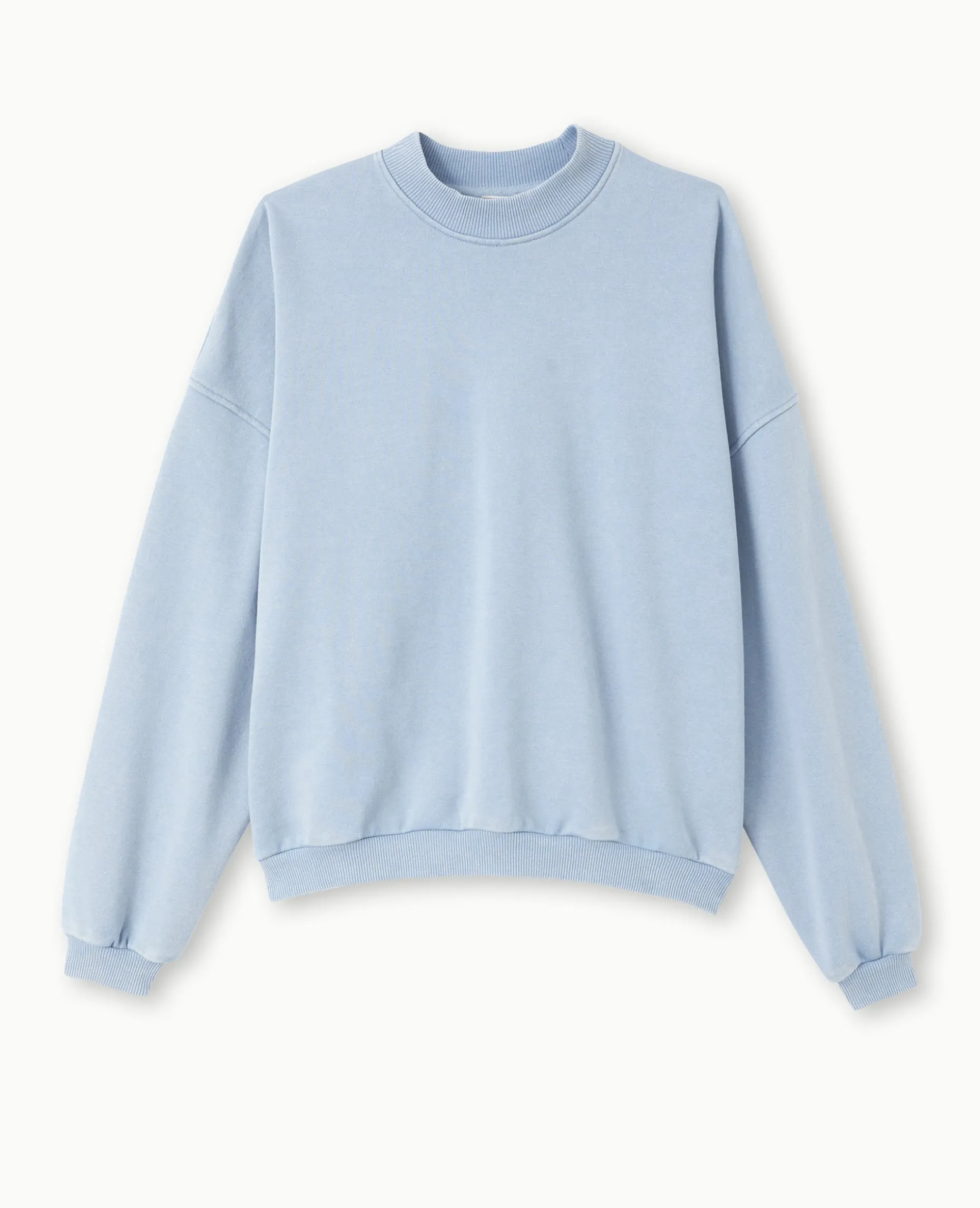 Sweat Col Rond Avec Effet Délavé - Bleu