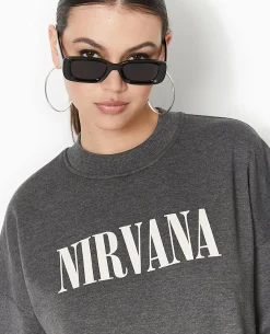Sweat Col Rond Nirvana - Gris Foncé