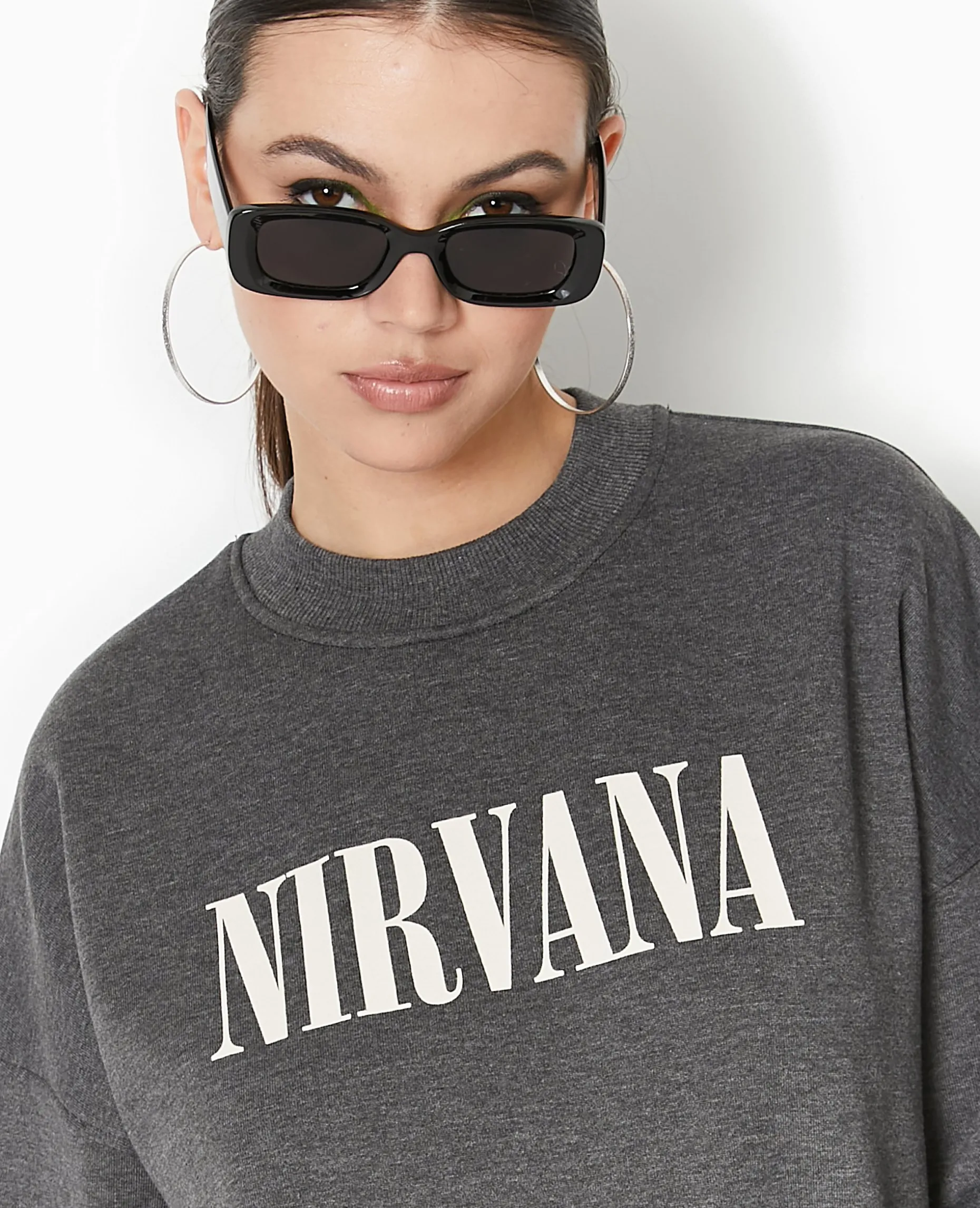 Sweat Col Rond Nirvana - Gris Foncé
