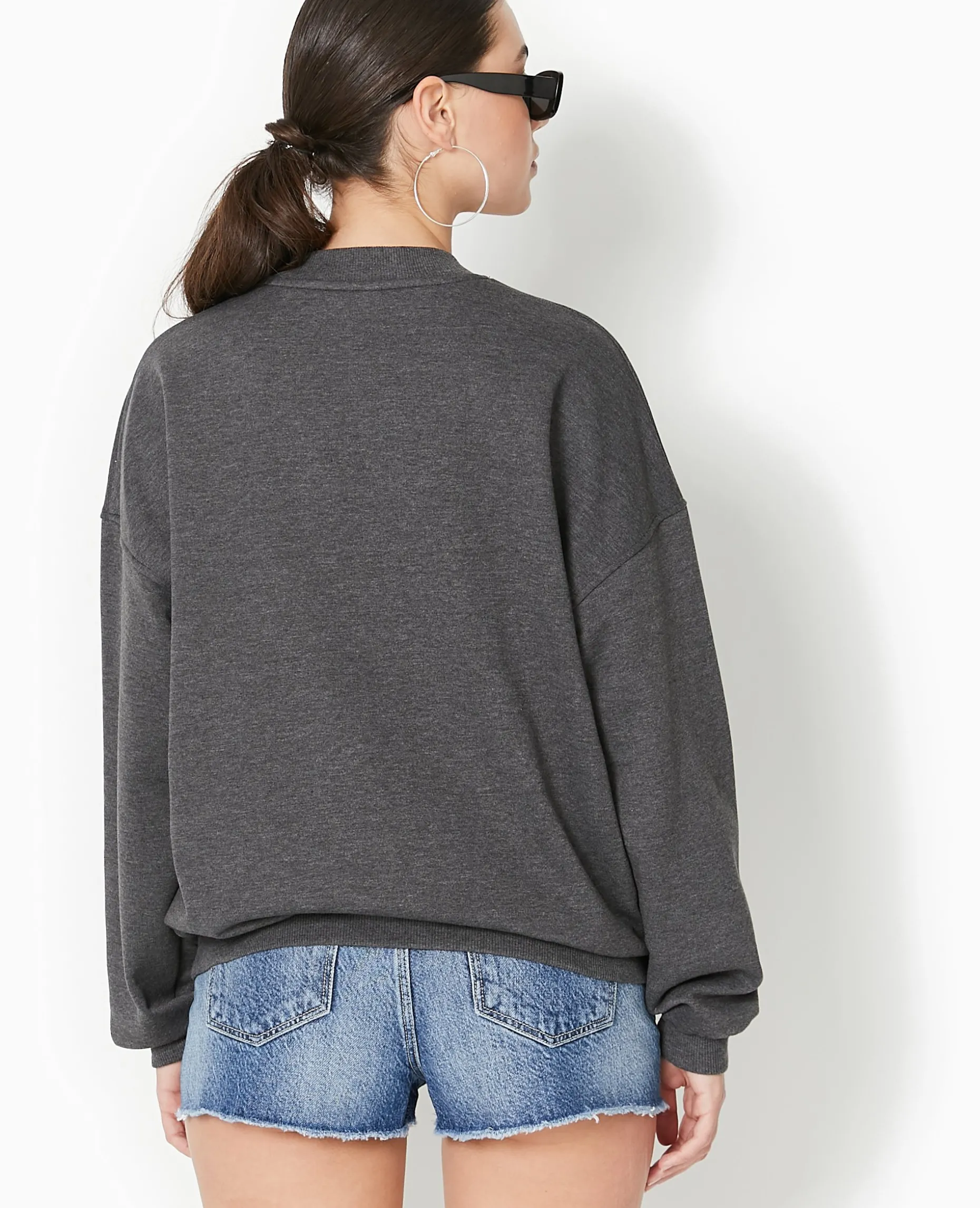 Sweat Col Rond Nirvana - Gris Foncé
