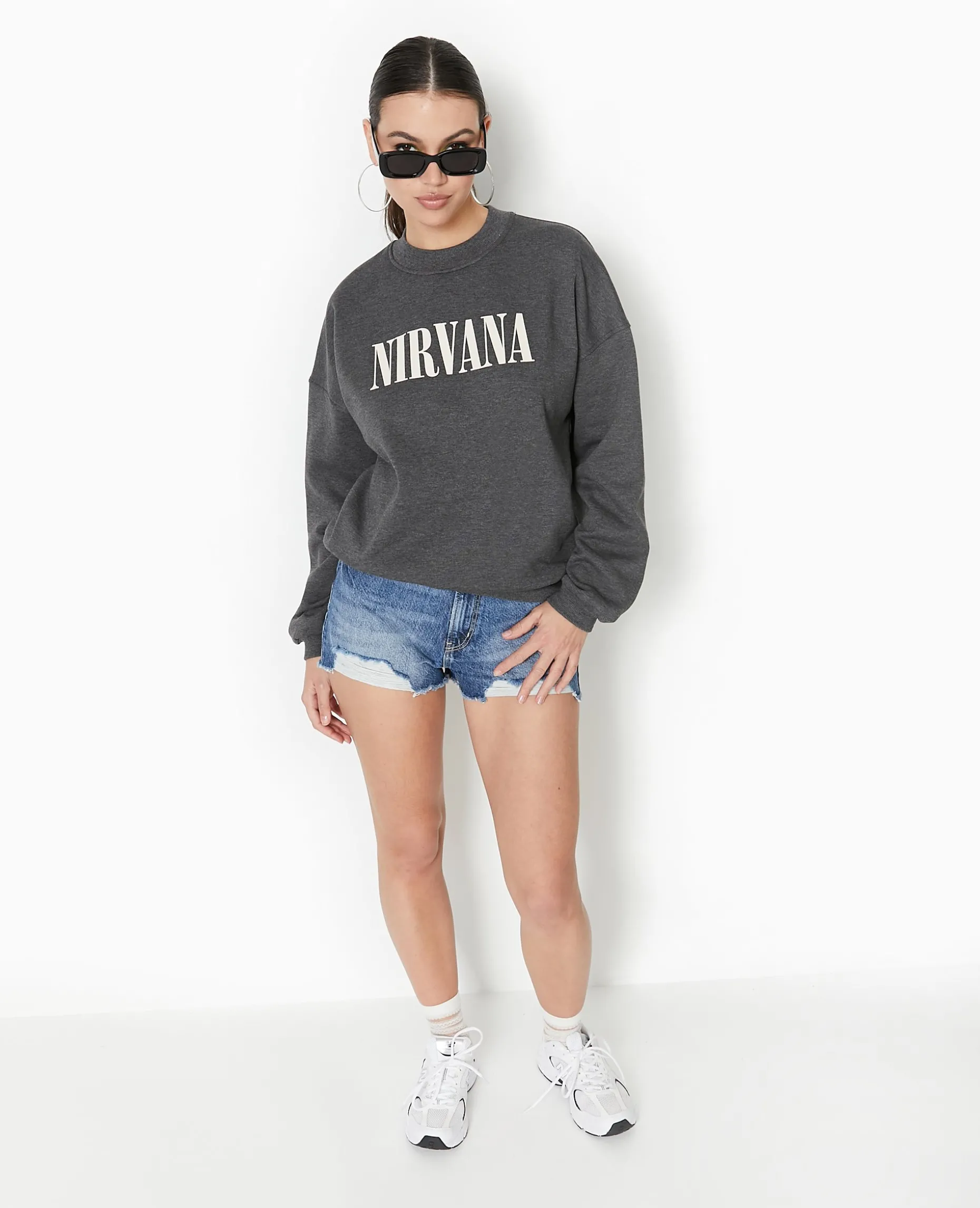 Sweat Col Rond Nirvana - Gris Foncé