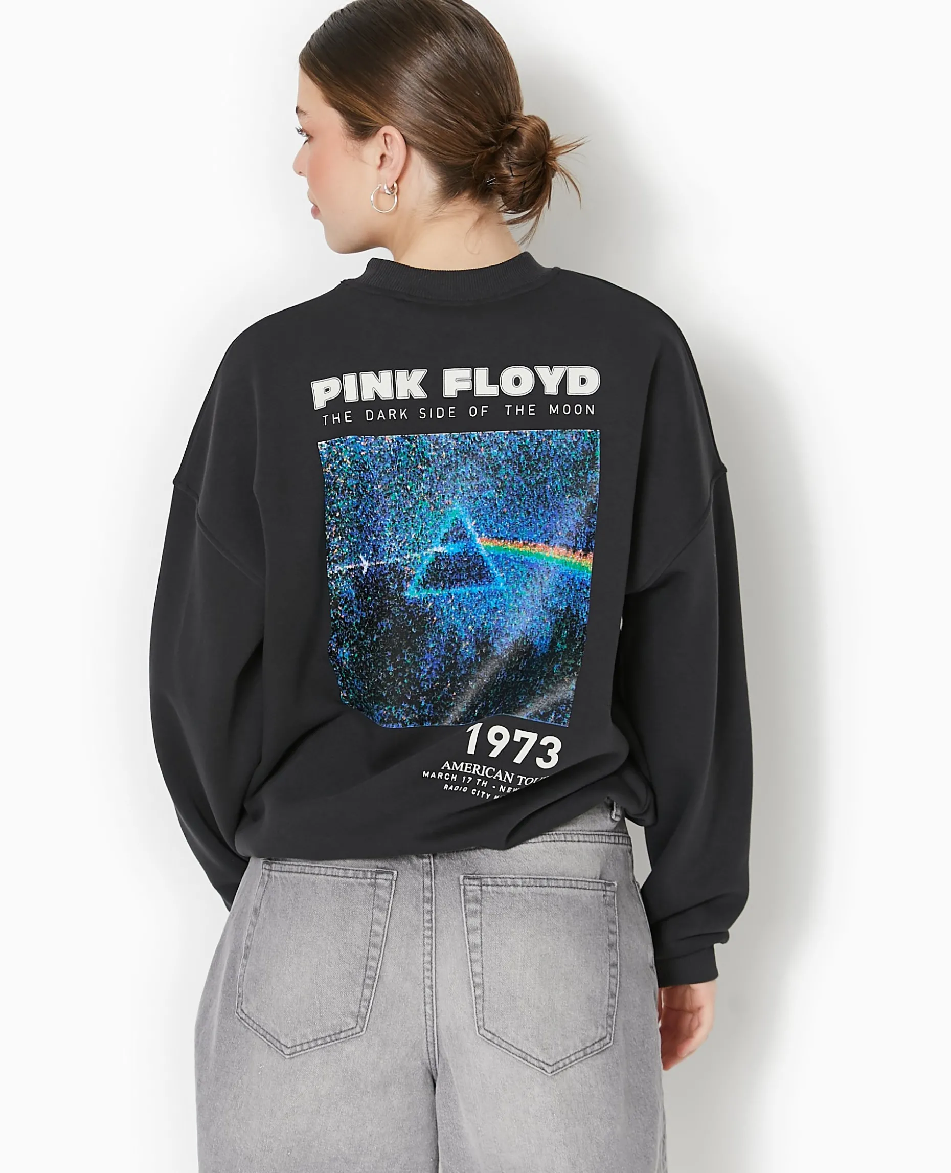 Sweat Col Rond PINK FLOYD - Gris Foncé