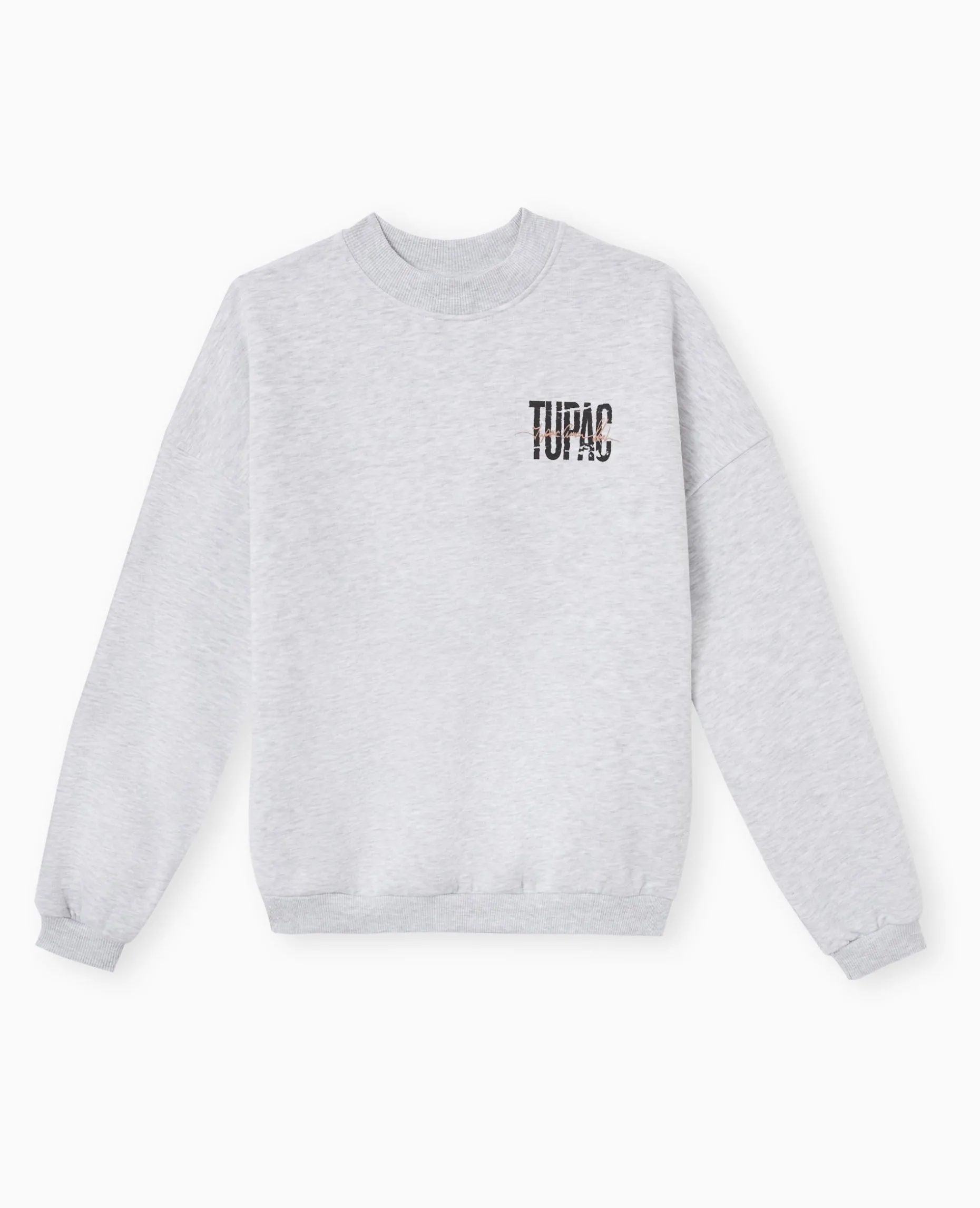 Sweat Col Rond Tupac - Gris Chiné
