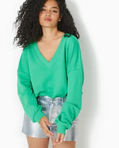Sweat Grand Col V - Vert