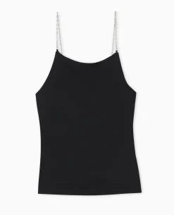 Top Avec Bretelles Chaînettes - Noir