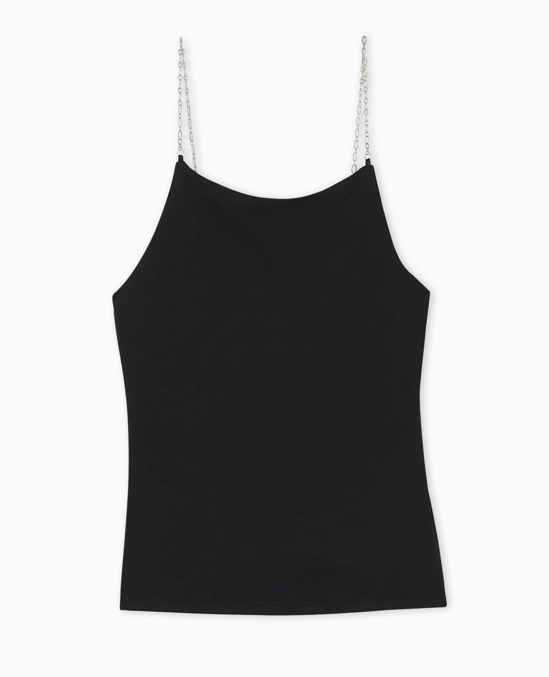 Top Avec Bretelles Chaînettes - Noir