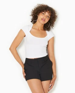 Top Avec Encolure Dégagée - Blanc