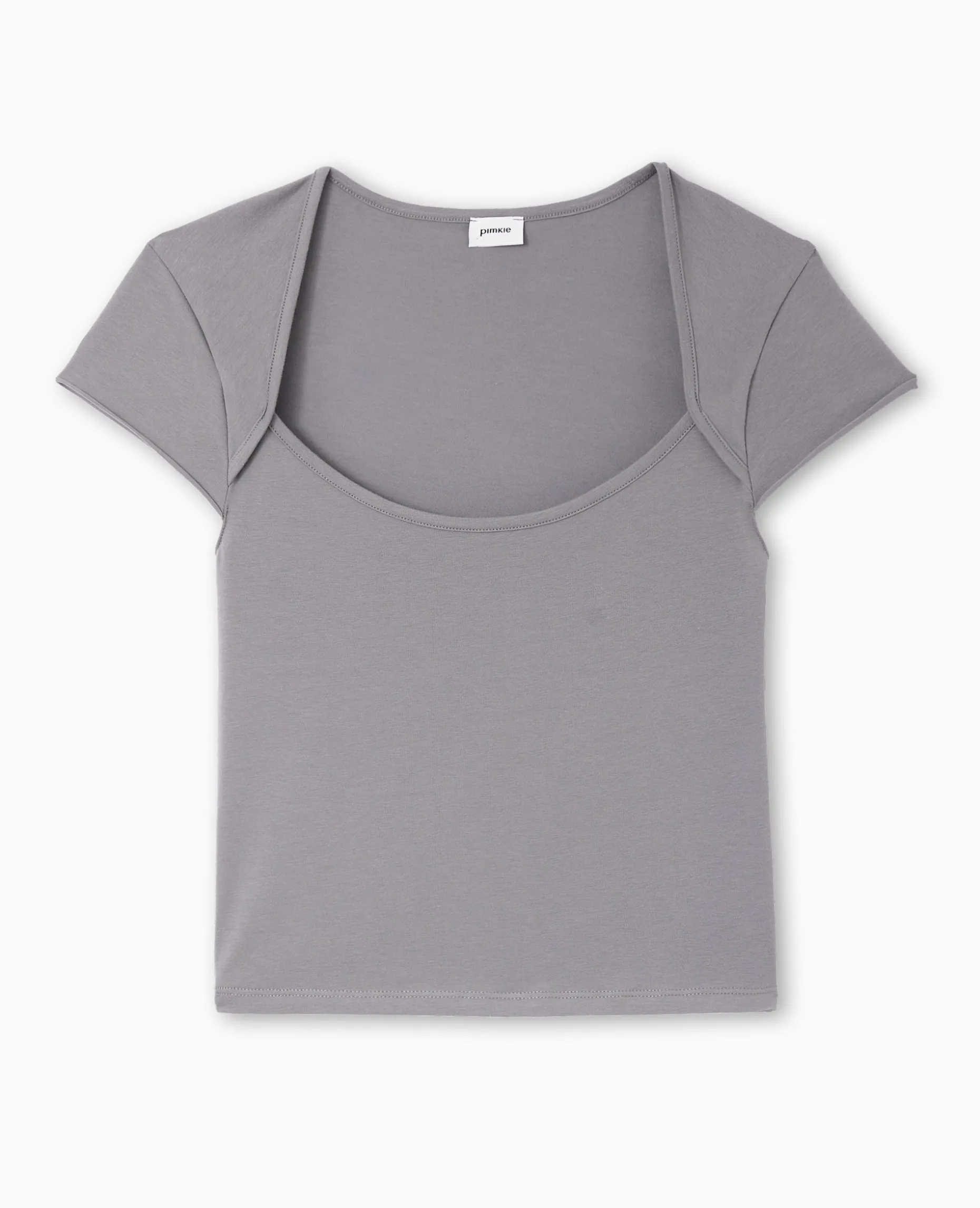 Top Avec Encolure Dégagée - Gris