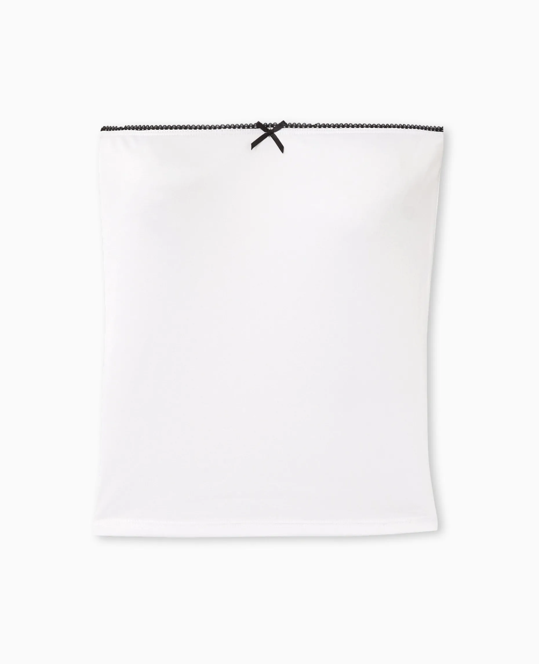 Top Bustier Avec Petit Nœud - Blanc