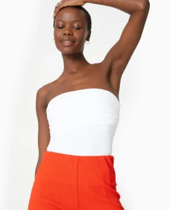 Top Bustier Avec Revers - Blanc