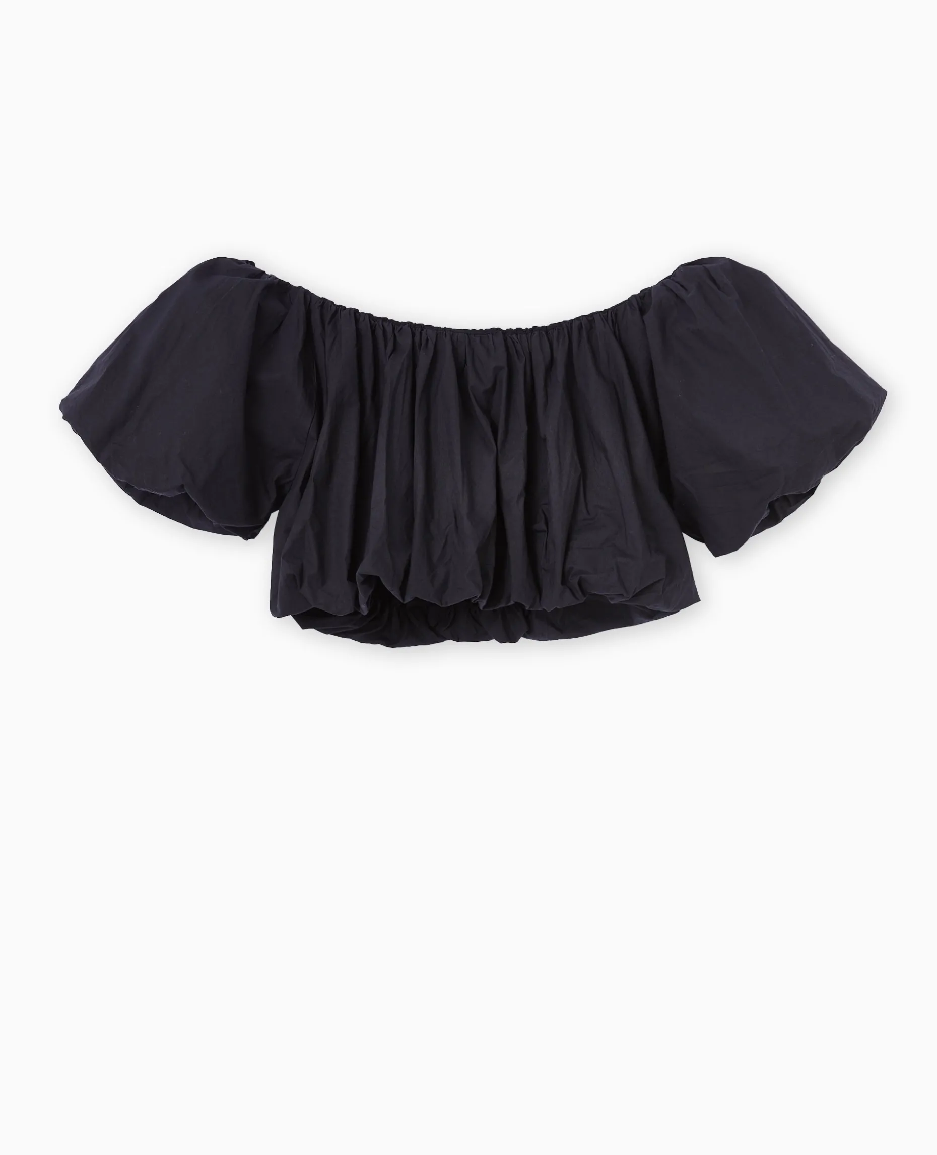 Top Court Avec Encolure Bardot - Noir