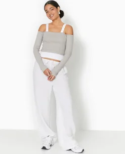 Top Court Effet 2 En 1 - Gris