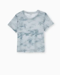 Top Court En Mesh - Bleu