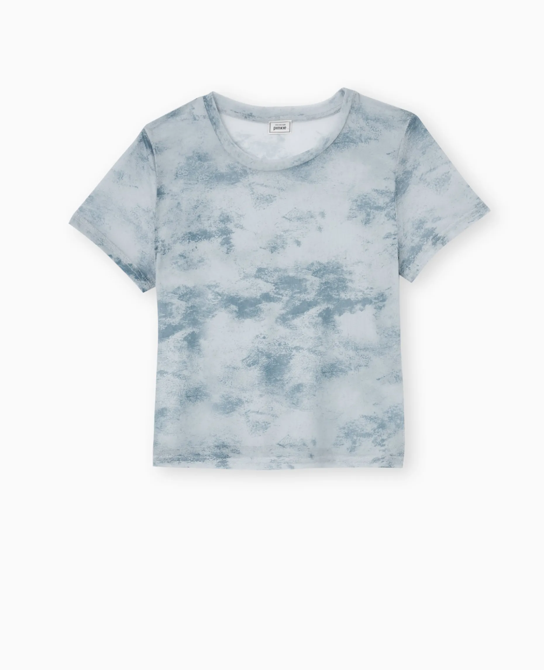 Top Court En Mesh - Bleu