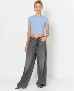 Top Dos-nu Avec Pan Twisté - Bleu