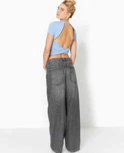Top Dos-nu Avec Pan Twisté - Bleu