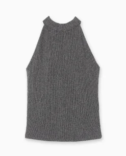 Top Dos-nu En Maille Reliéfée - Noir