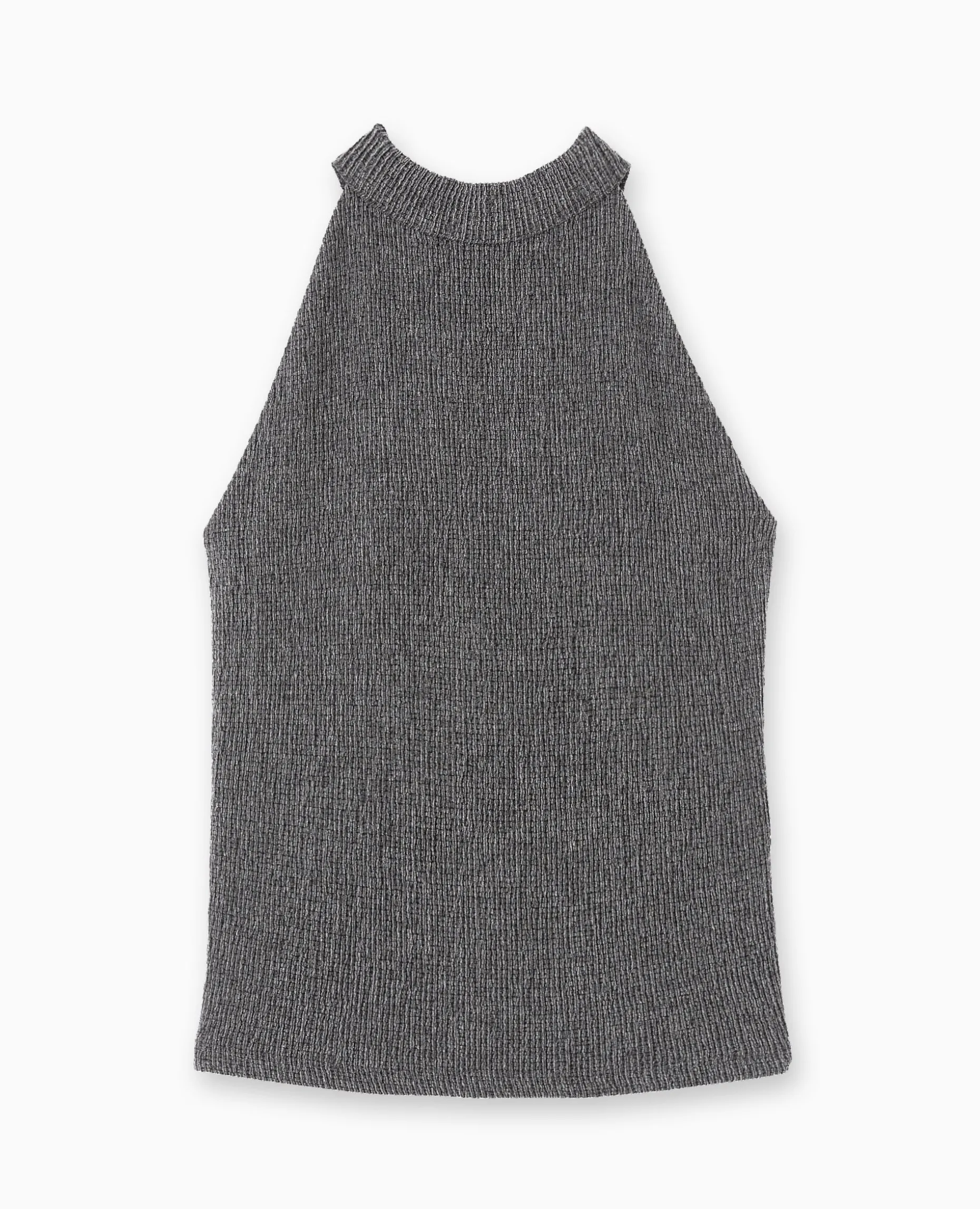 Top Dos-nu En Maille Reliéfée - Noir