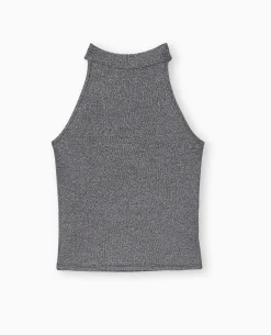 Top Dos-nu Tour De Cou Avec Lurex - Noir