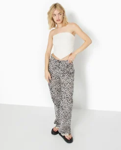 Top Foulard En Triangle En Tissu Effet Lin - Blanc