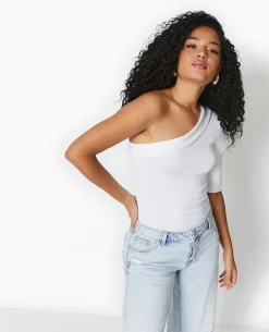 Top One Shoulder Asymétrique - Blanc