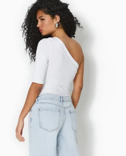 Top One Shoulder Asymétrique - Blanc