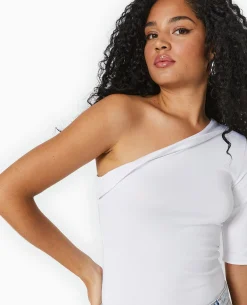 Top One Shoulder Asymétrique - Blanc